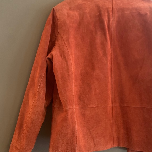 Chico’s Rust Suede Leather Jacket - Picture 5 of 6